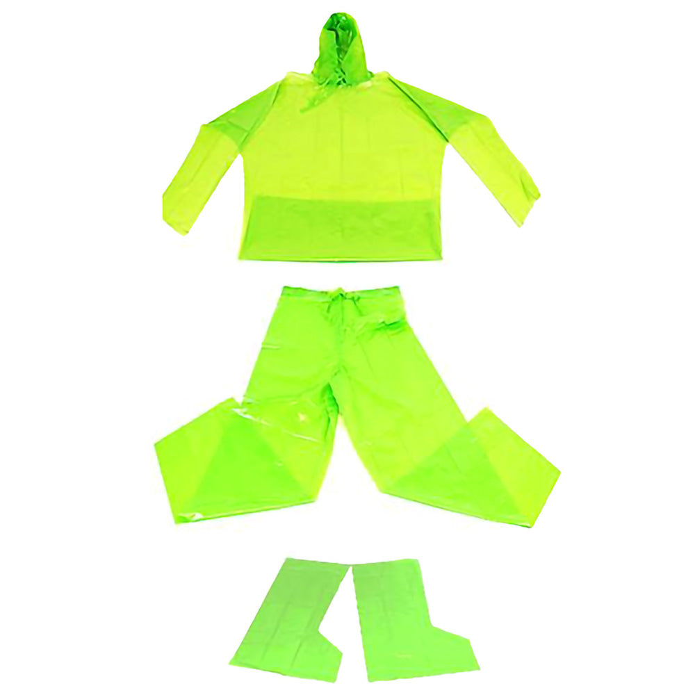 Impermeable plástico verde con reflectivo Yahosuka