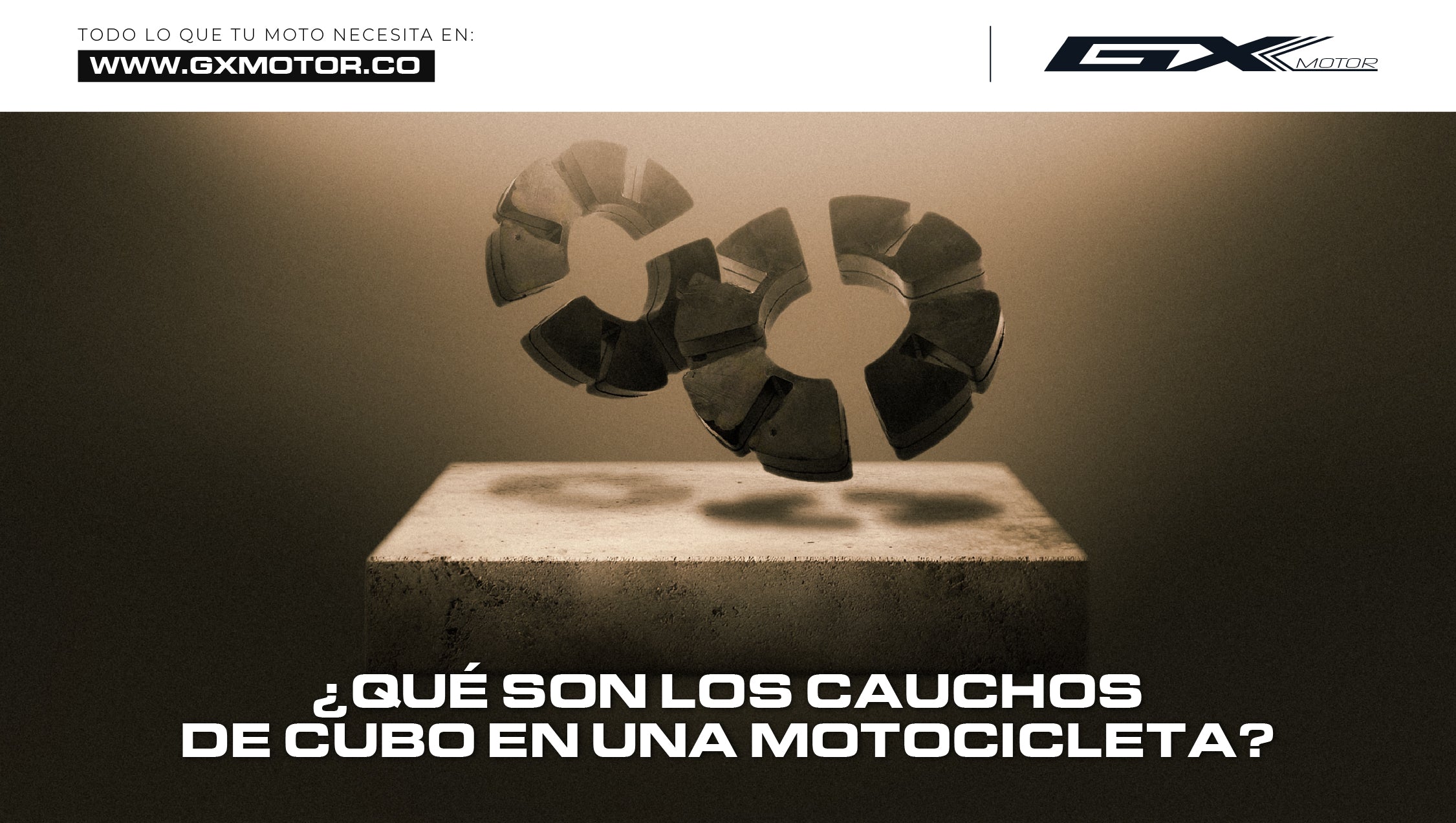 ¿Qué son los cauchos de cubo en una motocicleta?